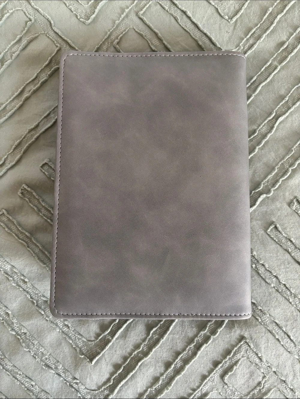 Grey budget binder with zipper pockets and budget tracker sheets